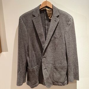 Brooks Brothers brown houndstooth sport jacket 44S